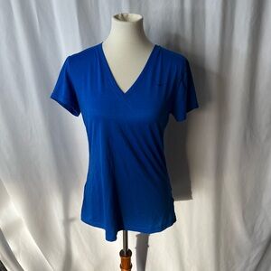 ⸻

Nike Dri-FIT Blue V-Neck Athletic Tee | Size M